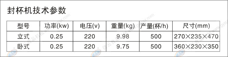 奶茶封杯機技術參數(shù)