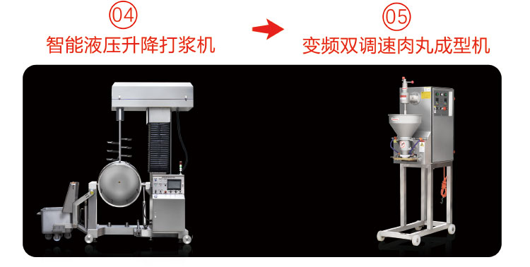 液壓打漿機(jī)和肉丸成型機(jī)